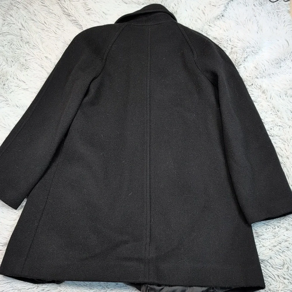 East 5th Jacket Womens L Black Wool Blend Coat Career Button Up Warm Cozy Preppy